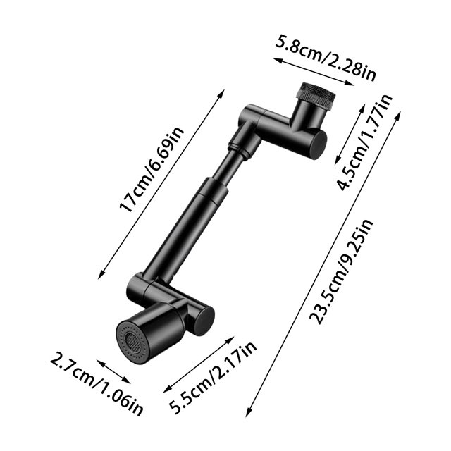 Ltdhehe Rotating Faucet Timnamy Faucet Attachment Upgraded Rotating 1440° Robotic Arm Faucet Flexible Arm For Kitchen Bathroom And Washbasin