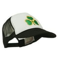 thumbnail image 5 of Clover St.Patrick's Day Embroidered Foam Mesh Cap - Black White OSFM, 5 of 5