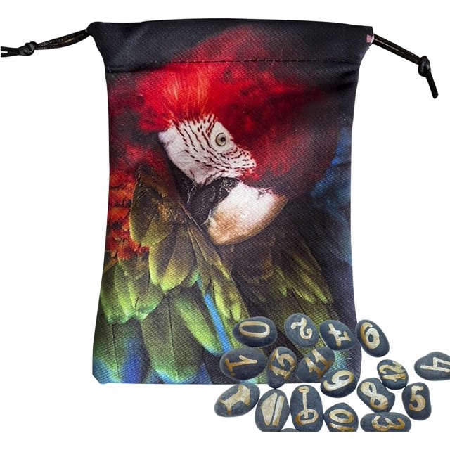 HUGFEGWE 5 Pcs Tarot Card Bag | Drawstring Gift Storage Bag with Animal Pattern - Hand Gift Bags 5.12''x7.09'' for Tarot Cards, Dice, Crystal Stones, Marble, Jewelry, Game Pieces CJB91-66158