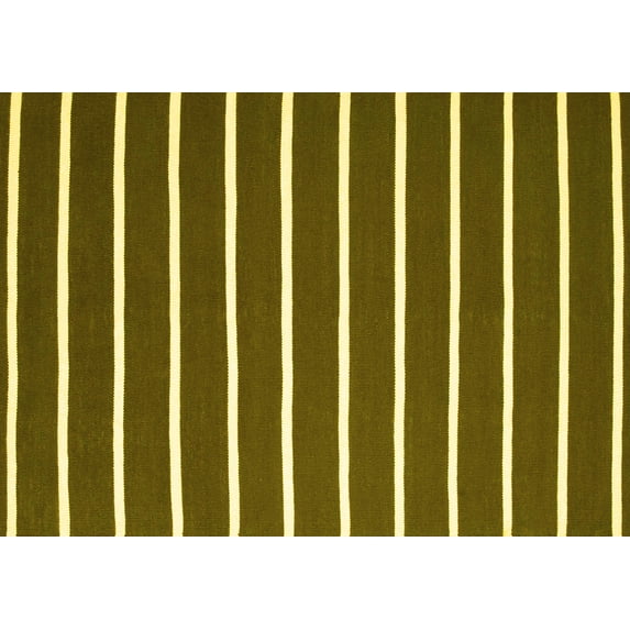 Ahgly Company Machine Washable Indoor Rectangle Abstract Yellow Contemporary Area Rugs, 6' x 9'