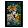 thumbnail image 1 of IBA Indianbeautifulart Radha Krishna Picture Frame Religious Poster Black Wall Frame Deity Photo Frame Wall Decor For Home/ Office/ Temple-12 x 18 Inches, 1 of 7