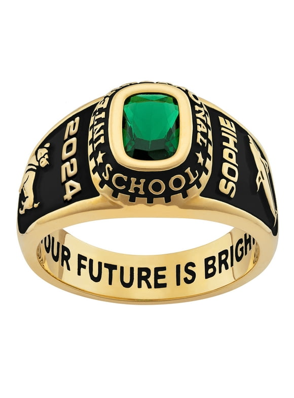 Order Now for Graduation, Freestyle Women's Yellow Celebrium Classic Class Ring, Personalized, High School or College