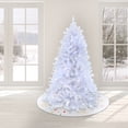 thumbnail image 2 of National Tree Company  7.5 ft. Pre-lit Artificial Millville White Hinged Tree with PowerConnect, 550 Warm White LED Lights-UL, 2 of 5