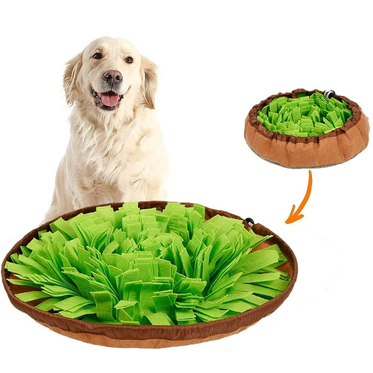Wisfunlly Pet Snuffle Mat for Dogs, Adjustable Grass Shaped Pet Food Pad，Stress  Relief & Interactive Dog Toys 