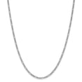 thumbnail image 1 of 14k White Gold Figaro Chain Necklace - with Secure Lobster Lock Clasp 18" (Width = 2mm ), 1 of 6