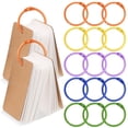 thumbnail image 1 of KAKOWELY Binder Rings 50pcs Loose Leaf Rings Keychain Key Rings Colored Binder Rings Planners Binding Rings Notebook Binder Rings Small Metal Rings1.18"X1.18"X0.08", 1 of 5