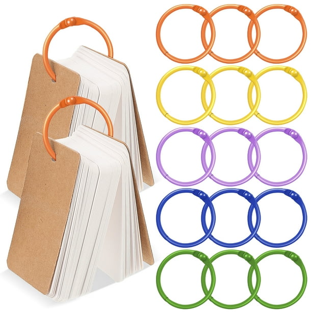 50 Uds anillos de hojas sueltas llaveros anillos de carpeta de colores anillos de encuadernación para planificadores anillos de carpeta para cuaderno pequeños anillos de Metal