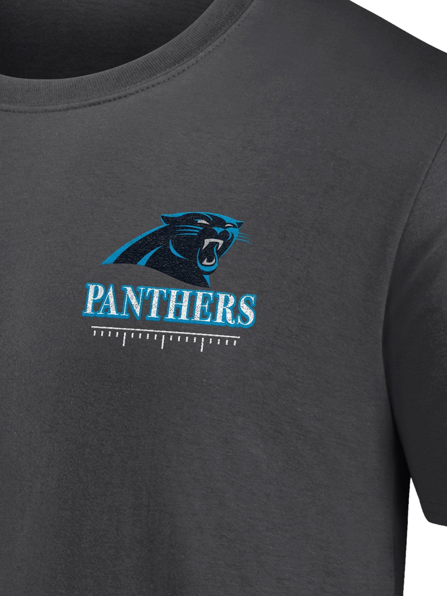 NFL Carolina Panthers Men's Cotton Faded Black Short Sleeve T-Shirt