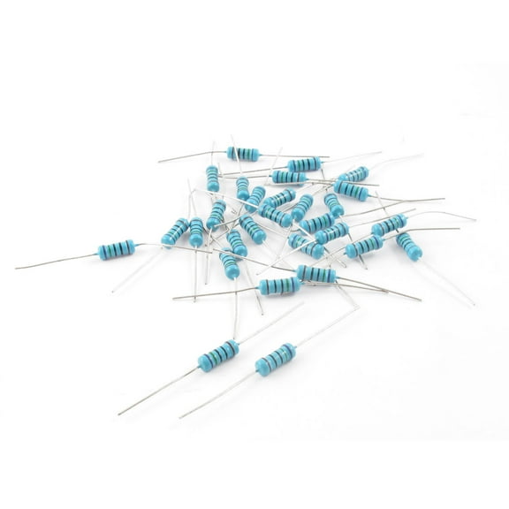 30Pcs 1W 1% Tolerance 75 Ohm Through Hole Axial Type Flameproof Metal Oxide Film Resistor