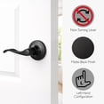 thumbnail image 6 of Design House Stratford Left-Hand Non-Turning One-Sided Dummy Door Lever, Matte Black, 6 of 7