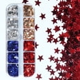 thumbnail image 3 of RKSTN nail flash 12 Compartment Box Of Pentagonal Star Sequins Independence Day Color Matching Star Sequins-thin Nail Flash Makeup, 3 of 8