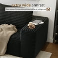 thumbnail image 6 of 63" Loveseat Sofa,Modular Couch with Deep Seat Memory Foam,Comfy Small Cloud Couch for Small Spaces,No Assembly Required Sofa for Living Room Bedroom,Apartment,Black, 6 of 11