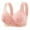 Pink, variant on 2 Pack Womens Bras Transparent Shoulder Strap Cordless Backless Spongeless With Convertible Shoulder Straps Bras