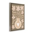 thumbnail image 4 of Stupell Industries Pink Retro Flower Vase Floral & Botanical Painting Brown Floater Framed Canvas Art Print Wall Art, 21 x 31, 4 of 10