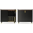 thumbnail image 3 of Liquor Cabinet with Wine Racks and Buffet Sideboard, Modern Coffee Bar Cabinet with Fluted Texture and Storage Drawers for Kitchen, Dining Room, Living Room, 3 of 7