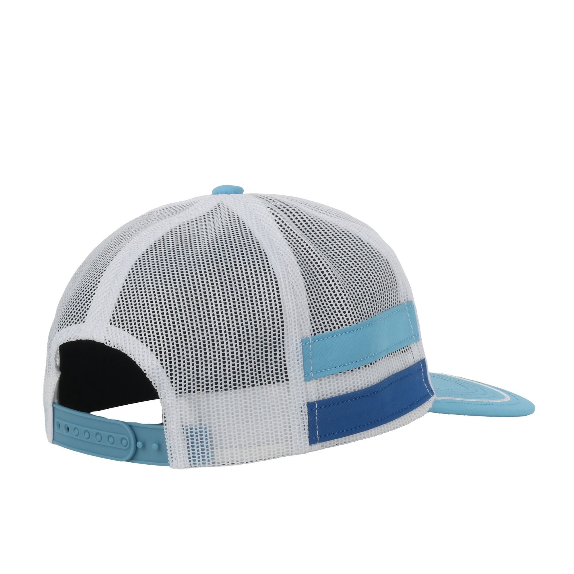 Outdoor Cap Reel Nice Fishing Patch Mesh Cap – Flat Bill Snapback, One Size, White/Blue