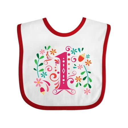 

Inktastic 1st Birthday Party 1 Year Old Girls Gift Baby Girl Bib