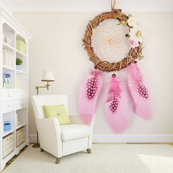 Raindrops  Dream Catcher Ornament Ornaments Home Tropical Dreamcatcher Pink