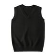 thumbnail image 2 of Aobny Womens Light Sweater Vests Trendy Warm Tops V-Neck Sleeveless Plus Size Ladies Sweaters Cozy,Black,M, 2 of 5