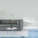 thumbnail image 2 of Elegante mural de hojas y cesta organizadora de alambre metálico para la decoración del baño., 2 of 8