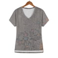 thumbnail image 6 of MEICHEN Short Sleeve Shirts Womens Fashion Casual Print V Neck T Shirt Plus Size Tops Loose Fit Blouse, 6 of 9