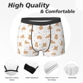 thumbnail image 2 of Men's Boxer Briefs, Cartoon Cute Yoga Hamster Stars Soft Comfy Mens Underwear Boxer Briefs Breathable With Widen Waist, 2 of 7