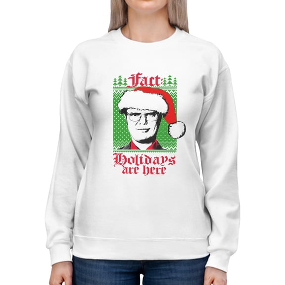 Fact, Holidays Are Here Sweatshirt Women The Office, Female Small