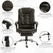 HomCom Executive Chair with Reclining & Swivel, 264 lb. Capacity, Dark Brown