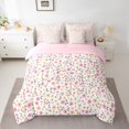 thumbnail image 2 of Homewish Teens Boys Girls Kawaii Flowers Bedding Comforter Set 7-Piece,Dreamy Princess King Bedding Sets,Spring Garden Ultra Soft Bed Sheets,Super Cozy Room Decor,Reversible, 2 of 8