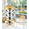 thumbnail image 4 of Vakiorn 8 Qt Gold Stainless Steel Chafing Dish Set Elegant Buffet Warmer for Catering Events 8 Pcs, 4 of 7