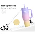 thumbnail image 6 of GEDUX 1200ml Tumbler with Handle, 2-in-1 Leak Proof Lid (Straw/Flip), Insulated Water Bottle, Stainless Steel Tumbler with Non-Slip Silicone, Wide Mouth Travel Mug Cupholder Friendly, 6 of 7