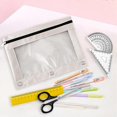 thumbnail image 4 of Under $1 Pencil Case Large Capacity Pencil Pouch 3 Ring Binder Single Layer Mesh Pencil Box Pen Bag Stationery Organizer for College Office Desk Supplies by PALIFEUR, 4 of 10