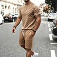 thumbnail image 5 of Gytharion 2 Piece Classic Summer Outfits for Men Round Neck Short Sleeve T-shirt with Elastic Waist Shorts Sets Soild Color Casual Sets, 5 of 8