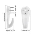 thumbnail image 3 of Uxcell 30lbs Soporte para Pared Duro 50x21mm Ganchos de Marco de Foto No Marcados Paquete de 50, 3 of 5