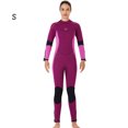 thumbnail image 2 of Traje de traje de traje completo Traje mojado para hombres y mujeres Actividades deportivas de agua de una pieza en agua fría para snorkeling Surfing Spearfishing mujer / vino rojo s Advancent OD017131-32, 2 of 7