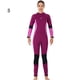 thumbnail image 2 of Traje de traje de traje completo Traje mojado para hombres y mujeres Actividades deportivas de agua de una pieza en agua fría para snorkeling Surfing Spearfishing mujer / vino rojo s Advancent OD017131-32, 2 of 7