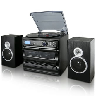 Trexonic 3-Speed Turntable With CD Player, FM Radio, Bluetooth