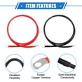 thumbnail image 4 of 1 par de cables inversores de bateria de cobre calibre 4 AWG 5 pies negro rojo Unique Bargains, 4 of 7