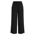 thumbnail image 5 of Hiijoy Girls Solid Color Casual Pants Elastic Waist Drawstring Pants Side Slit Trousers, 5 of 7
