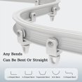 thumbnail image 3 of Curved Ceiling Curtain Track Bendable Curtain Rail Double Row Curtains Rails With Mute Rollers For Bunk Bed Bay Window Room Divider(Gold,5.2 Ft), 3 of 7