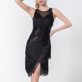 thumbnail image 4 of IROINNID Reduced Sequin Dress for Women Party Holiday Night Sequins Sleeveless Solid Sequin Dress,Black, 4 of 9