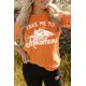 thumbnail image 2 of ABPHQTO Camiseta naranja con gráfico de cuello redondo Take Me To The Mountains para mujer, 2 of 5