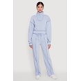 thumbnail image 2 of Women's Mock Neck Half Zip Cropped Pullover Sweatshirt, 2 of 5