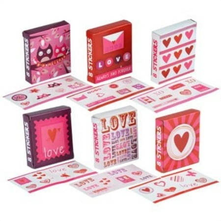 36 Packs Valentine's Day Sticker Mini Gift Boxes