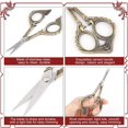 thumbnail image 2 of Dsseng 2Inch Stainless Steel Scissors Silver Sewing Embroidery Scissors Small Precision Detail Scissors Vintage Shears Sharp Cutter for Fabric Paper Cutting Craft Art Work DIY Tool DIY, 2 of 9