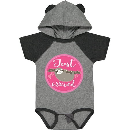 

Inktastic Just Arrived Baby Sloth Gift Baby Girl Bodysuit