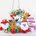 thumbnail image 2 of 8 colgantes de decoración para árbol de Navidad con cascabeles, adornos navideños, colgantes de muñecos de Papá Noel y muñeco de nieve, 2 of 5