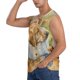 thumbnail image 3 of Fotbe Girl Hugging Dog Flowers Men's Camiseta sin Mangas Estampada para Hombres, Playera Casual para Gimnasio, Entrenamiento, Playa-Small, 3 of 7
