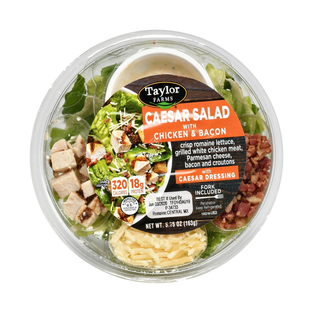 Taylor Farms Caesar Salad with Chicken & Bacon, 5.75 oz