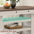 thumbnail image 5 of Garvee 36" Farmhouse Counter Height Table with Wine Rack & 2 Drawers - Wooden 4-6 Person Bar Height Kitchen Table with Storage Shelves - Rectangular Pub Style-Brown&White, 5 of 8